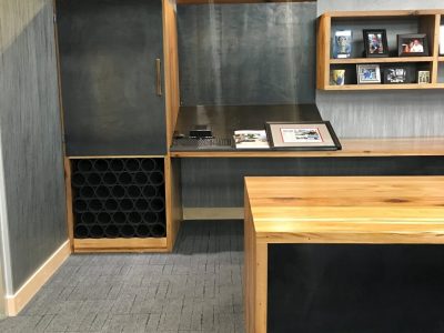 All Finish Concrete Drawing Review Desk and Storage