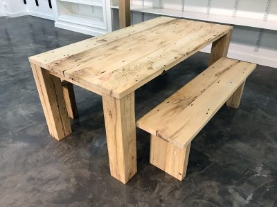 lululemon fargo reclaimed wood retail display table