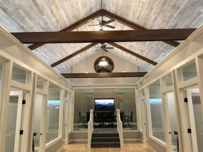 Reclaimed White Wash Ceiling Paneling
