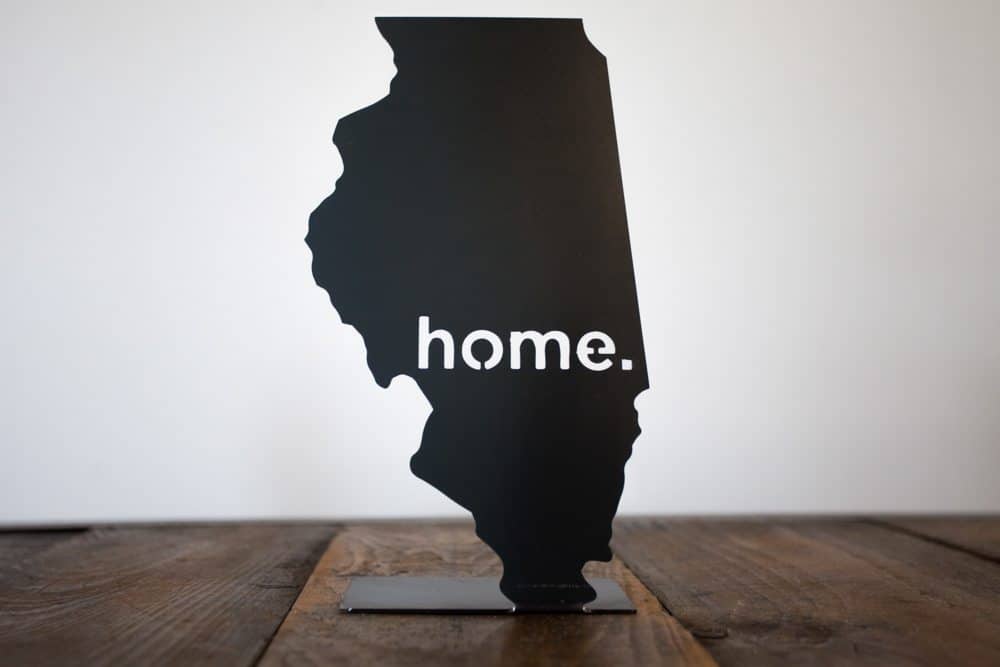 Illinois HOME State Steel Sign