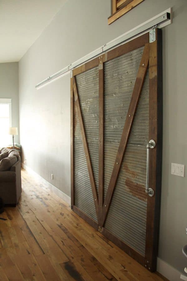 Sliding Barn Door Home Decor Reclaimed, Corrugated Metal Sliding Barn Door