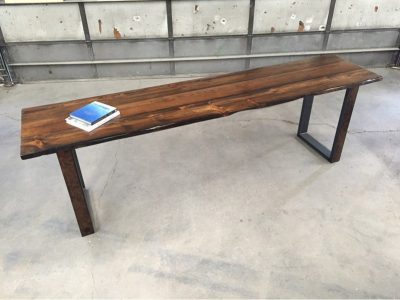 Boston Reclaimed Wood Sofa Table - Dark Walnut