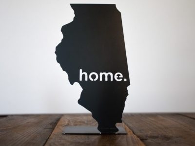 HOME. Illinois State Steel Sign