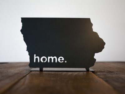 HOME. Iowa State Steel Sign