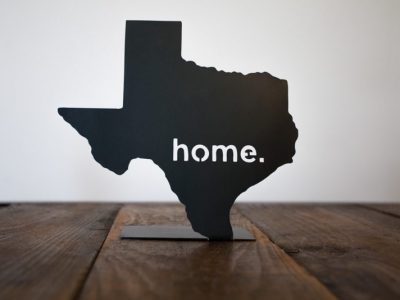 HOME. Texas State Steel Sign