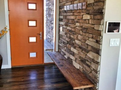 Reclaimed Oak Wall Studs Floating Interior Exterior Bench