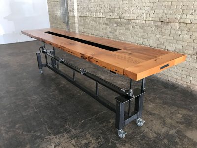 Adjustable Height Crank Table