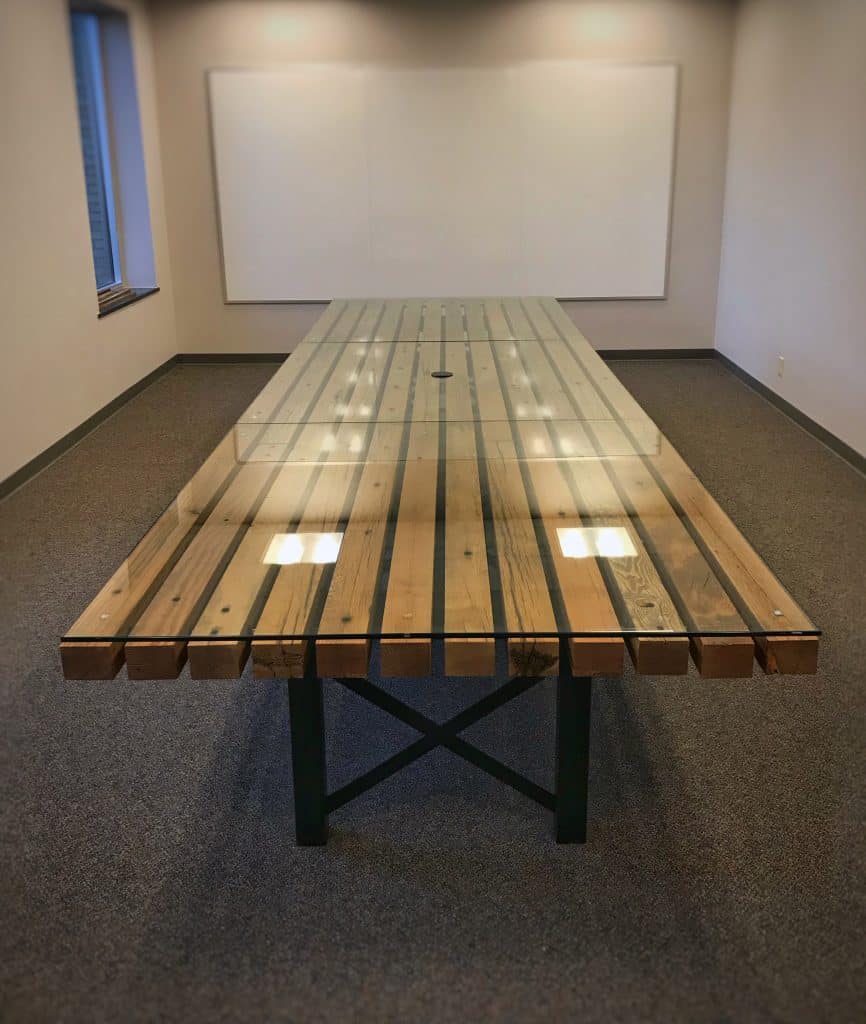 Transferring Power to Conversation – Power Poles become Conference Room Table