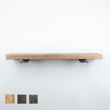 Shelves Solid Oak Industrial Shelf 10" 250mm Including Metal Brackets 