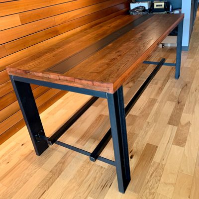 11 Custom - Custom Designed and Built One-Off Break Room Table with Central Ice Bin