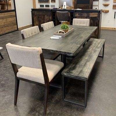 Dining Tables Grain Designs, Reclaimed Wood And Metal Dining Table